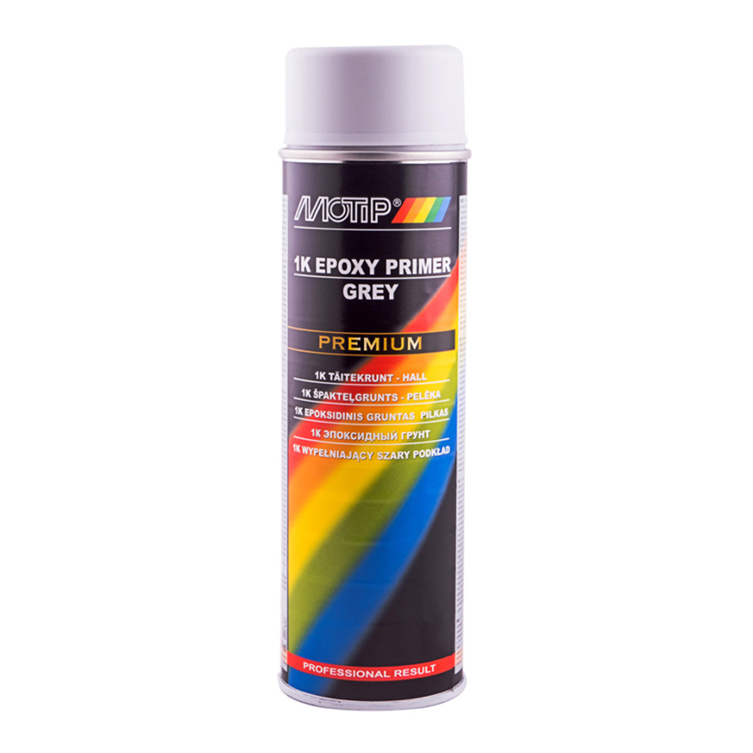 Грунт епоксидний в аерозолі сірий Motip Premium Line 1K Epoxy Primer 500 мл 